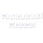 Dekoracje sali - BANER Girlanda Witajcie w Domu - Jasny Niebieski powitanie maluszka - miniaturka - grafika 1