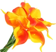 Sztuczne kwiaty - Sztuczne KWIATY BUKIET dekoracyjny KALIA ozdobne gałązki CALLI do WAZONU - miniaturka - grafika 1