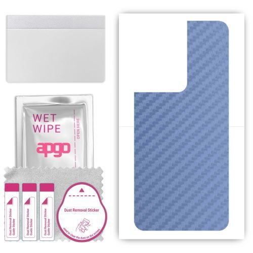 folia naklejka skórka strukturalna na TYŁ do Oppo Reno9 Pro Plus - Carbon Granatowy - apgo SKINS