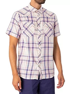 Wrangler Męska koszula westernowa, biała (Worn White), rozm. XL, Worn White, XL - Koszule męskie - miniaturka - grafika 1