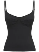 Koszulki i topy damskie - Top Calvin Klein Cropped krótki na ramiączkach-XL - miniaturka - grafika 1