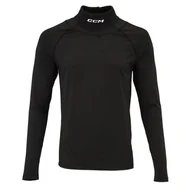 Hokej - T-shirt kompresyjny CCM  Neck Guard Top LS Black Junior XS - miniaturka - grafika 1