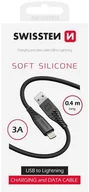 Kable USB - Swissten Soft Silicone USB - Lightning Data and Charging Cable 0.4m - miniaturka - grafika 1