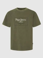 Koszulki męskie - Pepe Jeans Koszulka w kolorze khaki - miniaturka - grafika 1