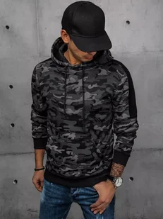 Bluza męska czarna Dstreet BX5546-XXL - Bluzy męskie - miniaturka - grafika 1