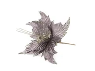 Ozdoby bożonarodzeniowe - Dekoracja Gwiazda Betlejemska na piku szara - 29 cm - 1 szt. - miniaturka - grafika 1