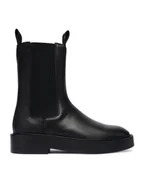Botki damskie - Calvin Klein Sztyblety Convate Welt Chelsea Lth YW0YW01905 Czarny - miniaturka - grafika 1