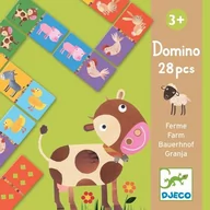 Gry planszowe - Djeco Dj08158 gra Domino Zwierzątka z Farmy - miniaturka - grafika 1