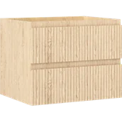 Szafki łazienkowe - Mexen Rivel szafka łazienkowa podumywalkowa 60 cm, 2 szuflady, ryflowana , dąb - 91A20-06047-2-BFF81 - miniaturka - grafika 1