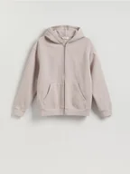 Bluzy męskie - Reserved - Bluza z haftem na plecach - jasnoszary - miniaturka - grafika 1