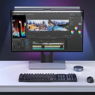 Elesense biurowa bezprzewodowo sterowana lampka LED oświetlenie na monitor 2 szt. czarny (E1129) - Akcesoria do monitorów - miniaturka - grafika 3