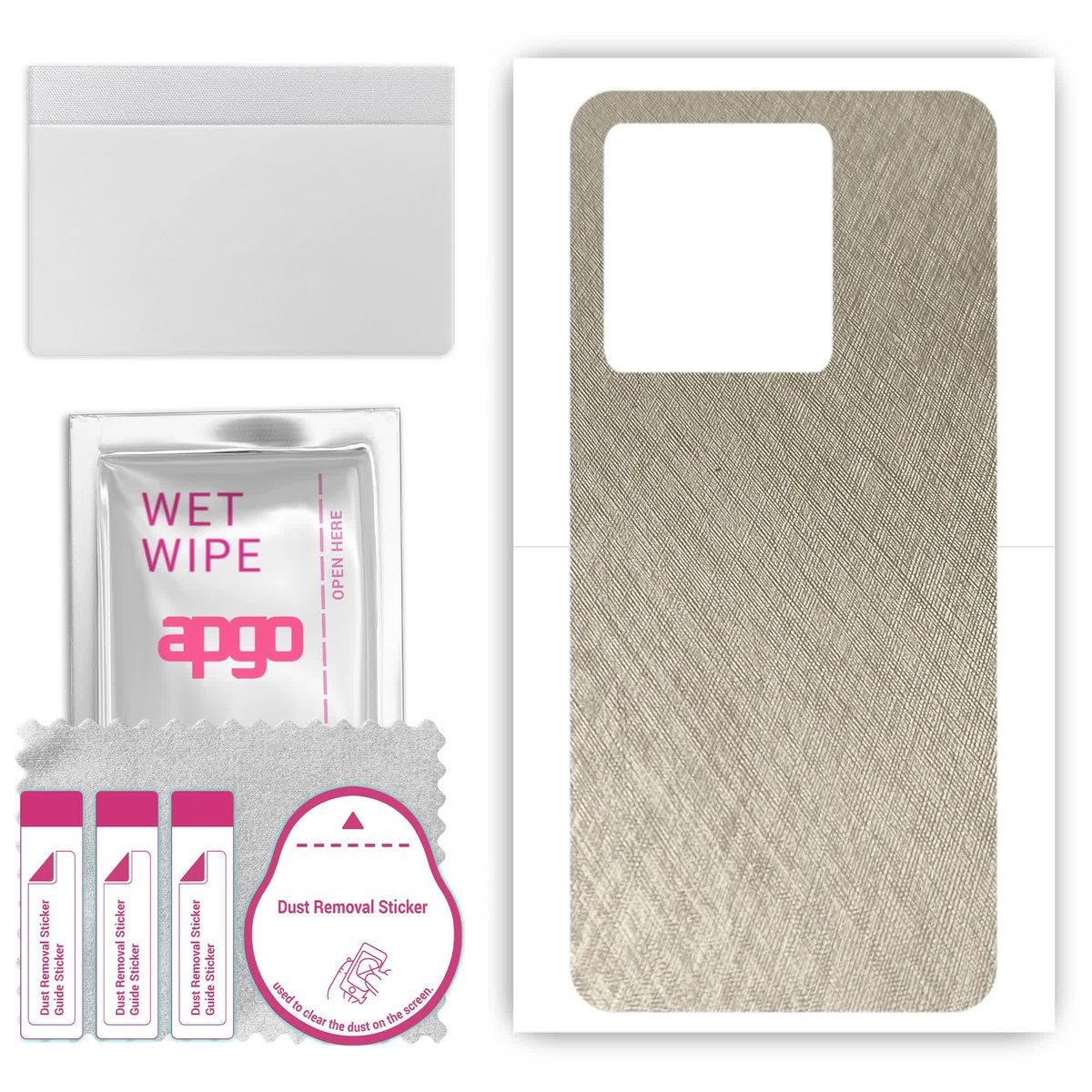 Folia naklejka skórka strukturalna na TYŁ do HMD Crest Max - Tytan Srebrny - apgo SKINS