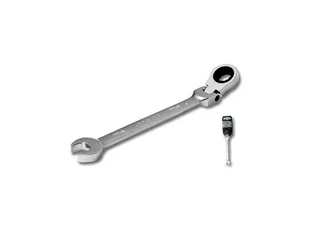 Klucz płasko-oczkowy z grzechotką i przegubem 15 mm Stalco - S-56215 - Budowa OUTLET - miniaturka - grafika 1