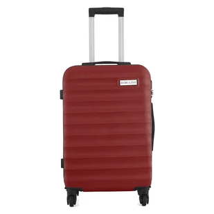 Średnia walizka podróżna w poziome paski 22" - czerwony Semi Line - Walizki - miniaturka - grafika 1