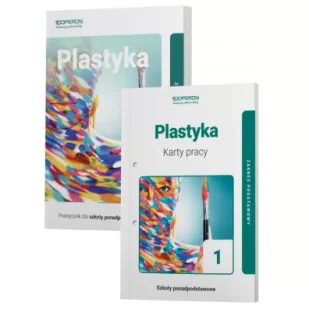 Plastyka 1. Podręcznik i karty pracy ucznia. Zakres podstawowy. Szkoła ponadpodstawowa - Podręczniki do technikum - miniaturka - grafika 1