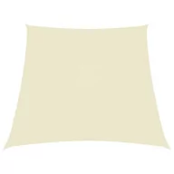 Parasole ogrodowe - vidaXL Żagiel ogrodowy, tkanina Oxford, trapezowy, 4/5x3 m, kremowy 135243 - miniaturka - grafika 1