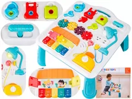 Zabawki interaktywne dla dzieci - Edukacyjny Interaktywny Stolik Dla Dzieci, Pianinko, Klocki, Melodie - miniaturka - grafika 1