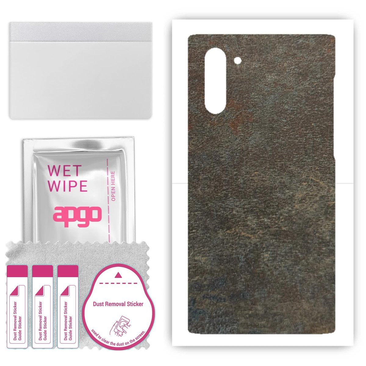 Folia naklejka skórka strukturalna na TYŁ do Samsung Galaxy Note 10 - Kamień Księżycowy - apgo SKINS