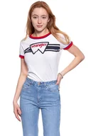 Koszulki i topy damskie - Wrangler, T-shirt damski, Ringer Tee White W710Sev12, rozmiar XS - miniaturka - grafika 1