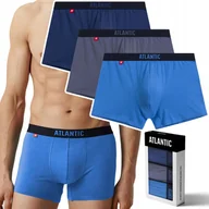 Majtki męskie - Bokserki męskie 3 PARY sportowe BAWEŁNIANE szorty ATLANTIC 3MH-011 - XL - miniaturka - grafika 1