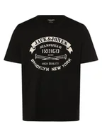 Koszulki męskie - Jack & Jones Koszulka męska - JJEJeans Mężczyźni Bawełna czarny nadruk, S - miniaturka - grafika 1