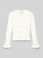 Swetry dla dziewczynek - Kurtka z dzianiny z listwą guzikową - miniaturka - grafika 1