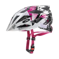Kaski rowerowe - UVEX Air Wing Kask rowerowy Dzieci, white/pink 56-60cm 2021 Kaski dla dzieci S4144260117 - miniaturka - grafika 1