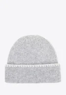 Czapki damskie - Czapka damska z dekoracyjnie obszytym brzegiem szara - miniaturka - grafika 1