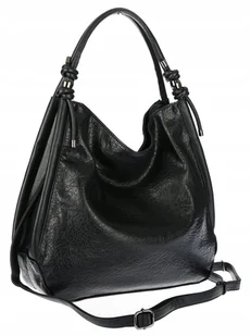 Torebka Damska listonoszka worek na ramię duża pojemna miejska MC810 Czarna - Torebki damskie Torebka Damska listonoszka worek na ramię duża pojemna miejska MC810 Czarna - Torebki damskie - miniaturka - grafika 1