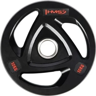 HMS TOX10 CZARNY TALERZ OLIMPIJSKI OGUMOWANY 10 KG - Pozostały sprzęt siłowy - miniaturka - grafika 1