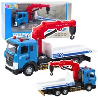 Samochody i pojazdy dla dzieci - Ciężarówka Laweta Z Holownikiem Metalowa Kabina Światła Dźwięki - miniaturka - grafika 1