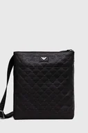 Torby męskie - Emporio Armani saszetka skórzana kolor czarny Y4M416 YQ67I - miniaturka - grafika 1