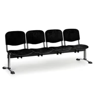 Inne meble biurowe - B2B Partner Tapicerowana ławka VIVA, 4-siedziska, chromowane nogi 150591 - miniaturka - grafika 1