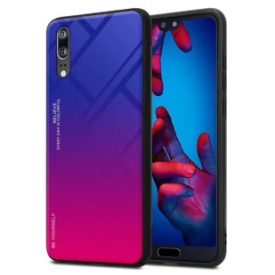 Pokrowiec Do Huawei P20 Etui w FIOLETOWO - CZERWONY TPU Obudowa Case Cover Plecki Ochronny Cadorabo - Etui i futerały do telefonów - miniaturka - grafika 1