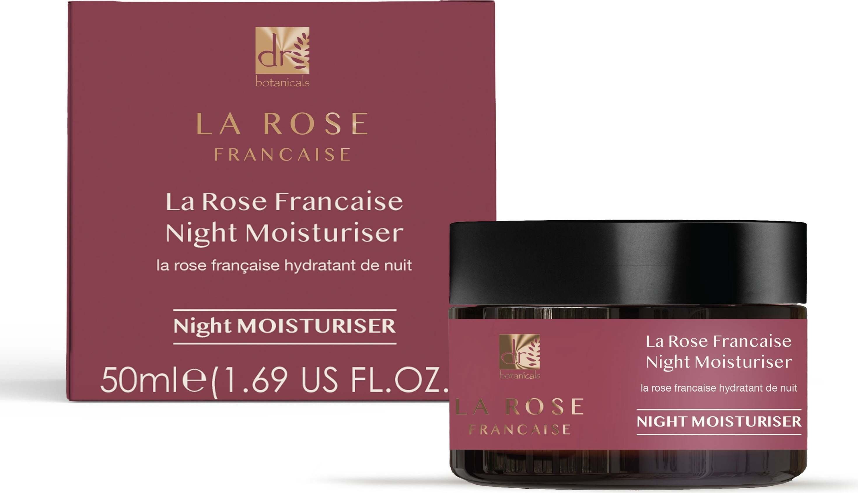 Dr Botanicals Tradycyjna angielska róża - krem nawilżający na noc - 50 ml