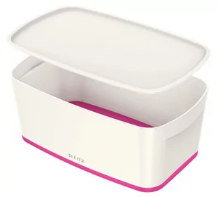 Leitz Pojemnik mały MyBox z pokrywką - biało-szary 52291001 - Pojemniki biurowe - miniaturka - grafika 1