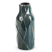 Wazony i flakony - Wazon Ceramiczny Wysoki Teo 13X13X30 Turkusowy - miniaturka - grafika 1