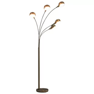 vidaXL vidaXL Lampa stojąca, 200 cm, 5 x E14, srebrna - Lampy stojące - miniaturka - grafika 1