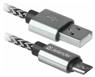 Kable USB - Defender USB AM-MICRO BM 1.0m 2.1A Biały - miniaturka - grafika 1