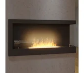 Kominki wolnostojące - InFire - Narożny BIO kominek 45x90 cm 3kW czarny - miniaturka - grafika 1