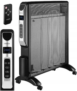 Grzejnik Na Podczerwień Termostat Timer Pilot MicaSlim Czarny 2500W - Ogrzewanie przenośne - miniaturka - grafika 1