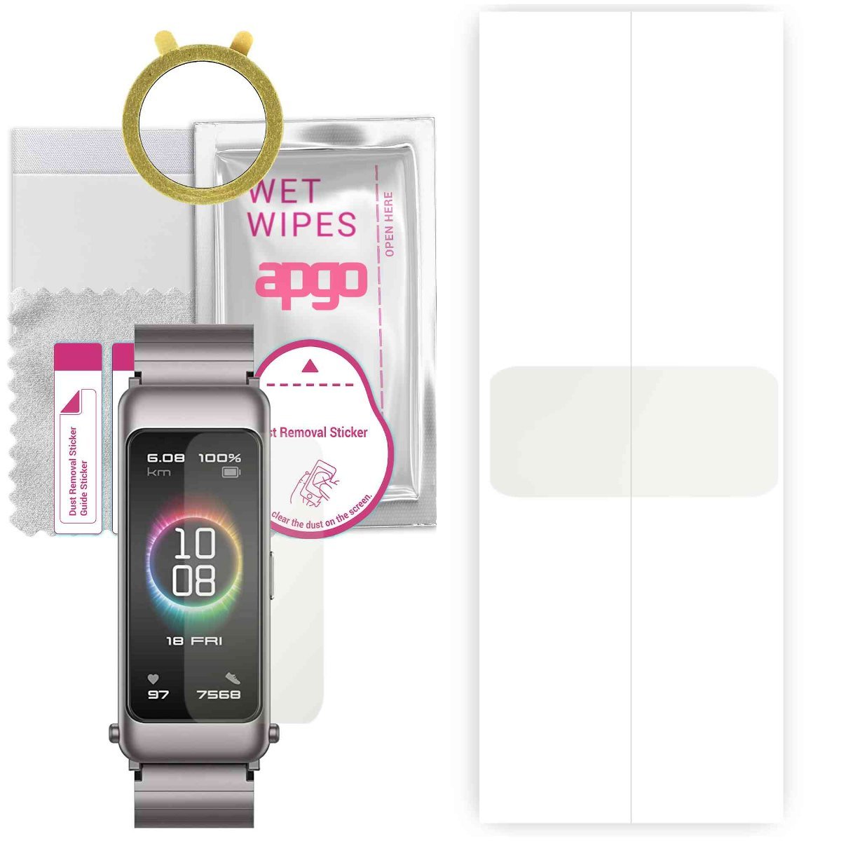 1x Folia hydrożelowa MATOWA do Huawei TalkBand B6 elite - apgo Smartwatch Hydrogel MATTE Protection Ochrona na ekran smartwatcha