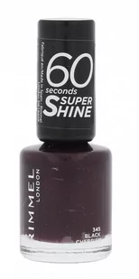 Rimmel London London 60 Seconds Super Shine lakier do paznokci 8 ml dla kobiet 345 Black Cherries - Lakiery do paznokci - miniaturka - grafika 1