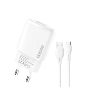 Ładowarki do telefonów - Dudao ładowarka sieciowa USB-A 7.5W + kabel USB-A - USB-C 1m biały (A1sEUT) - miniaturka - grafika 1