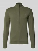 Swetry męskie - Kurtka z dzianiny o kroju regular fit z czystej bawełny - miniaturka - grafika 1