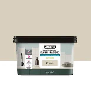 Farba renowacyjna Kuchnia & Łazienka Satin Navajo 6 2.5 l Luxens - Farby do metalu - miniaturka - grafika 1