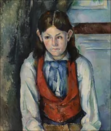 Plakaty - Galeria Plakatu, Plakat, Boy in a Red Vest, Paul Cézanne, 59,4x84,1 cm - miniaturka - grafika 1