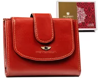 Portfele - Portfel damski ze skóry naturalnej z ochroną kart RFID Peterson, brązowy - miniaturka - grafika 1