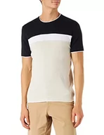 Koszulki męskie - Springfield Męski t-shirt w paski, niebieski morski, L - miniaturka - grafika 1