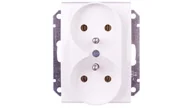 Gniazdka elektryczne - Schneider Electric Schneider Sedna kremowy gniazdo podwójne +0) do ramki SDN2800923 - miniaturka - grafika 1